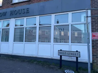 Lisle Medical frosted window graphics on Row House shopfront at West Street