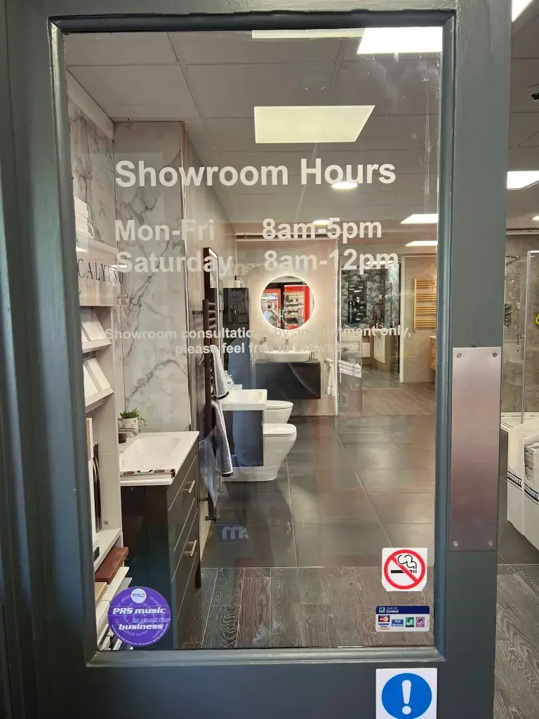 Window graphics by V Signs — Lanzante McLaren Petersfield seasonal showroom display, Hampshire